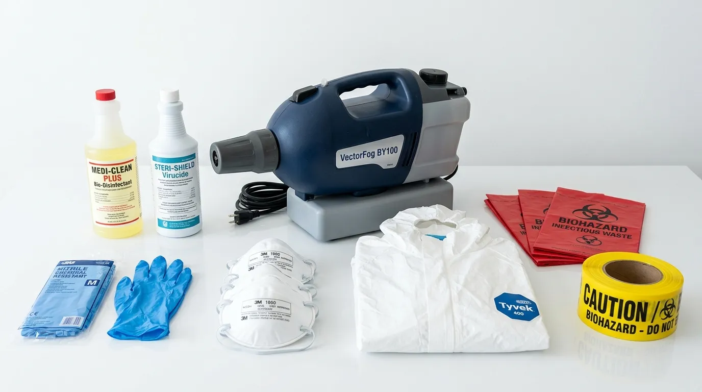 Professional biohazard remediation crew working in Canyon Rim