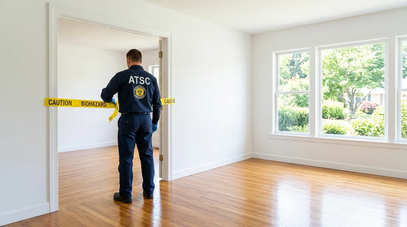 Certified biohazard cleanup crew performing Crime Scene Cleanup in Canyon Rim